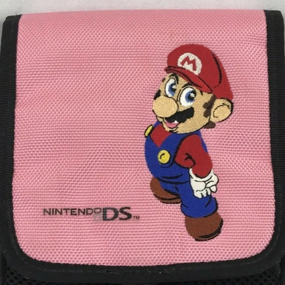 Nintendo DS Black/Pink Mario Luigi Carry Case